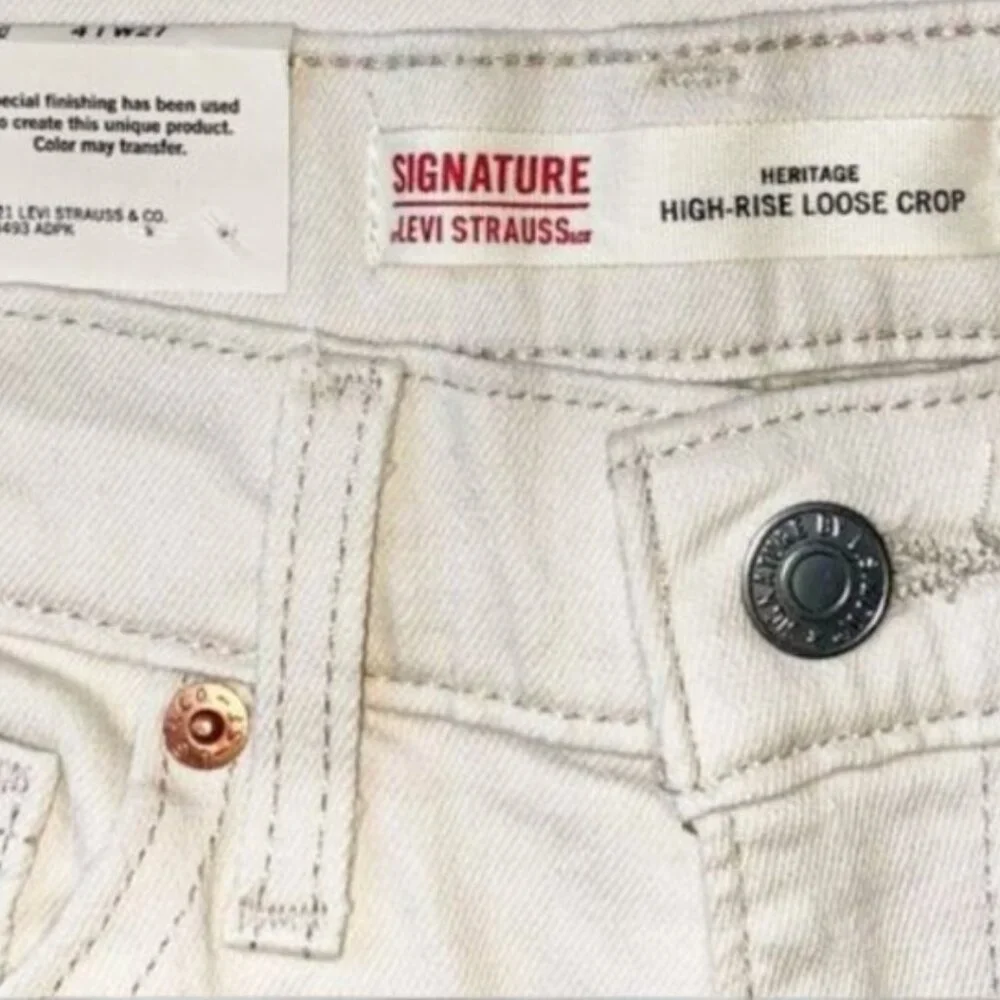 Levi’s Signature Heritage High Rise Loose Crop Jeans Women’s Size 4 / W27 NWT - Picture 4 of 9